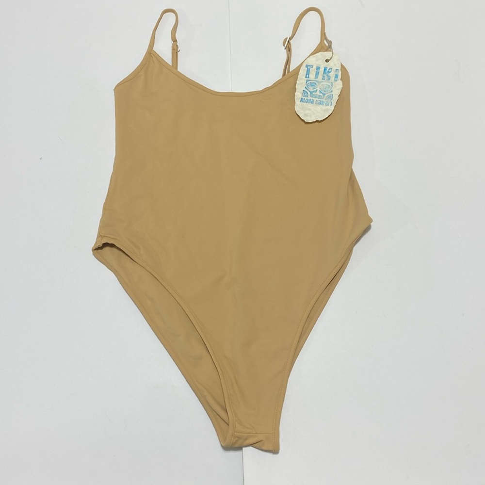 Toast Swim Nude One Piece Bathing Suit Large High Cut… - Gem